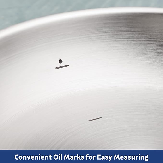 Tramontina Tempo Tri-Ply Base Stainless Steel 8-Inch Small Frying Pan, - Image 4