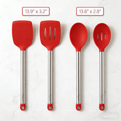 Vayvnt 4 PCS Silicone Kitchen Utensils, Large Cooking Utensils Set - Image 2