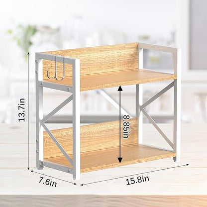 RUILALIFE Kitchen-Countertop-Organizer-Shelf, 2 Tier Coffee Bar Station - Image 5