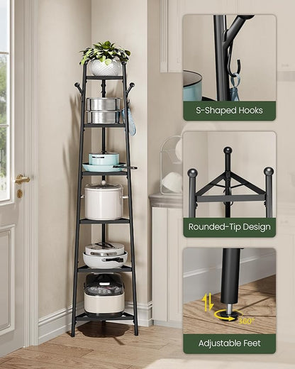 CHOEZON Pot Racks, 6-Tier Cookware Stand, Triangle Shelf Storage Tower - Image 7