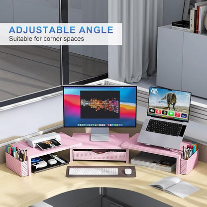 gianotter Dual Monitor Stand Riser, Desk Organizer - Image 3