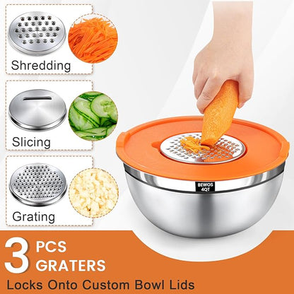 BEWOS Mixing Bowls with Lids Set - Image 3