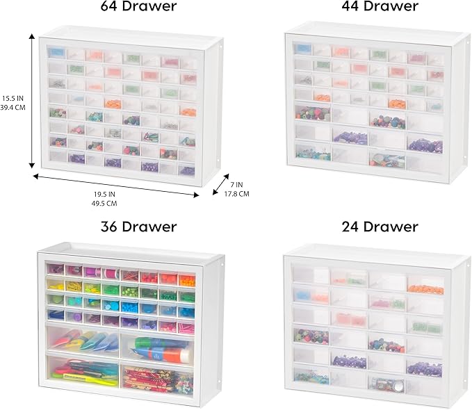 IRIS USA Small Parts Storage Cabinet, Made in USA, 64-Drawer Organizer Chest - Image 8