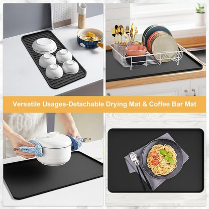 Silicone Coffee Mat, Coffee Bar Accessories Fit Under Coffee Maker Coffee - Image 8