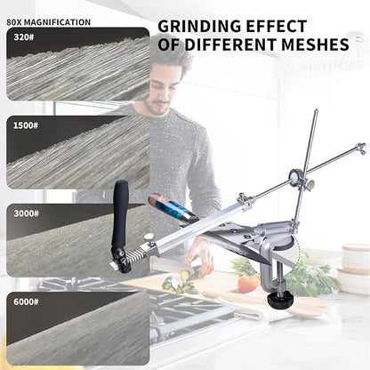 CWOVRS Knife Sharpening System, RX-008 Professional Knife Sharpener, 360° Flip - Image 7