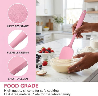 5 Pcs Silicone Spatula, Food Grade Rubber Spatula, Spatulas Silicone Heat - Image 4