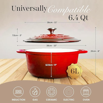 Nuovva Enamelled Cast Iron Dutch Oven Pot - Image 2