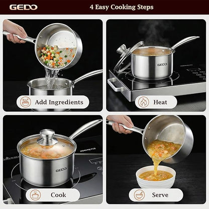 GEDO Food-Grade 316L Stainless Steel Sauce Pan - Image 8