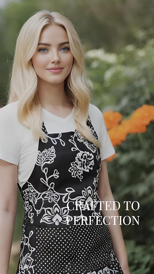Vintage Floral Apron for Women - Image 7