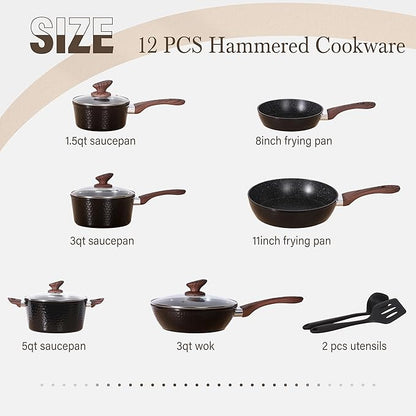Kitchen Academy Induction Pots and Pans Set Non Stick - Image 7