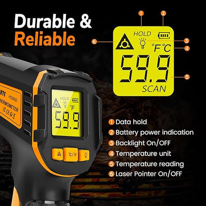 Infrared Thermometer Digital Temperature Gun Laser Meat Thermometer - Image 7
