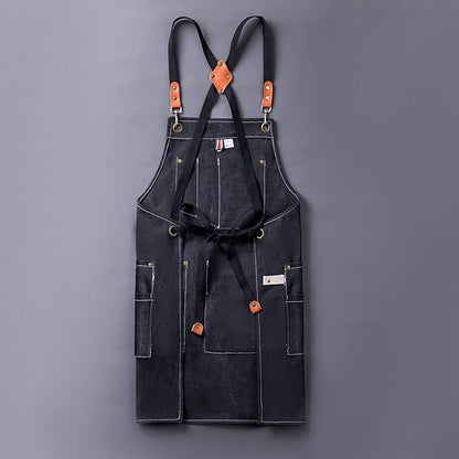 Aoomzoon Canvas Aprons for Men Chef Apron, Work Apron - 16oz Heavy Duty Cross - Image 6