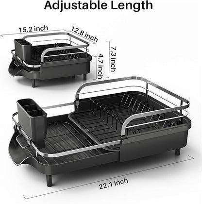 SNTD Dish Drying Rack, Expandable Dish Rack - Image 2