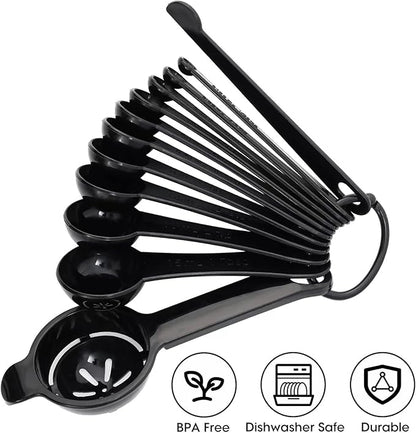 DOTINGHUX Measuring Spoons, Plastic Measuring Spoons Set - Image 4