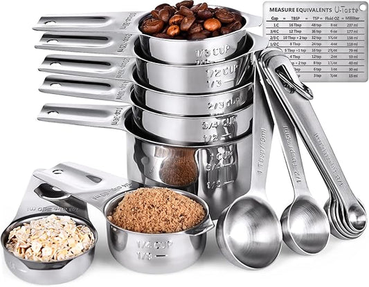 U-Taste Measuring Cups and Spoons Set of 15 : 7 Measuring Cups and 7 Measuring by U-Taste