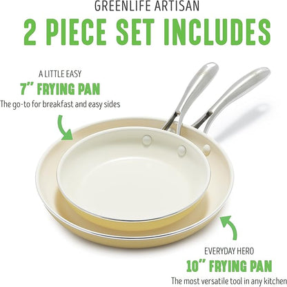 GreenLife Artisan Healthy Ceramic Nonstick, Stainless Steel Handle, Dishwasher - Image 5