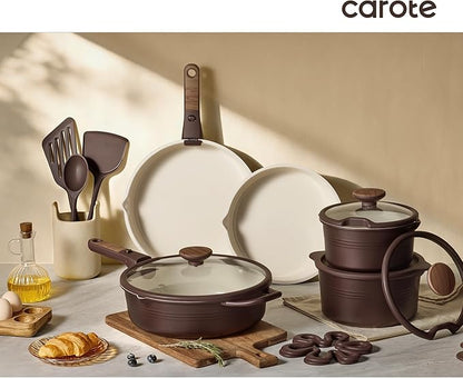 CAROTE 22Pcs Titanium Cookware Set, Pots and Pans Set Non Stick, Kitchen - Image 8
