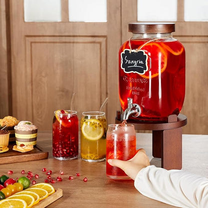 1 Gallon Drink Dispenser for Parties, Glass Beverage Dispenser - Image 6