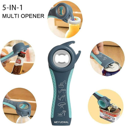 Jar Opener, 5 in 1 Multi Function Can Opener Bottle Opener Kit - Image 3