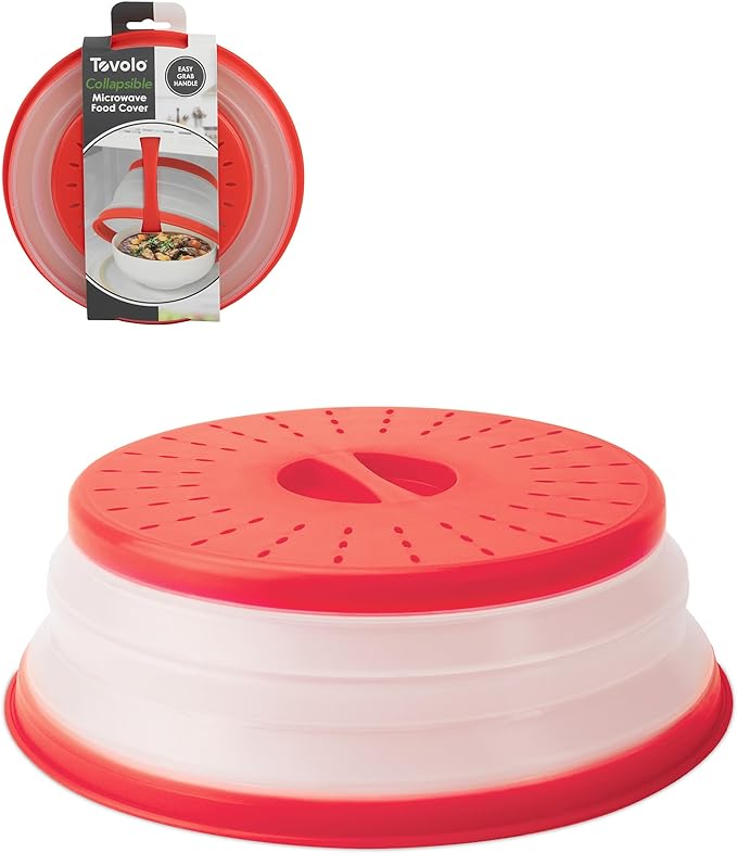 Tovolo Vented, Easy Grip, Collapsible Microwave Cover, 10.5 Inch by Tovolo