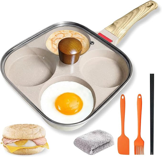 4‑Cup Nonstick Egg Pan Set by Ywmoml