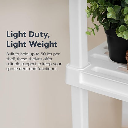 IRIS USA 3-Shelf Light Duty Plastic Storage Shelves, 150lb Capacity, Medium - Image 4