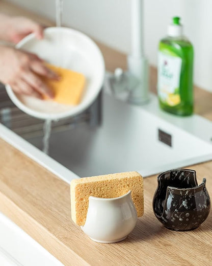Zoeeker Kitchen Sponge Holder, Ceramic Dish Sponge Holder Kithen Sink Organizer - Image 7
