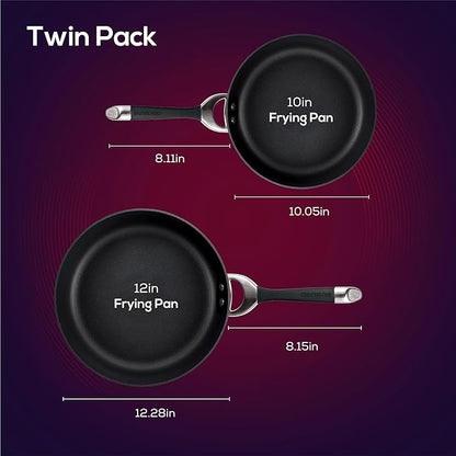 Circulon Symmetry Hard Anodized Nonstick Induction Frying Pan Twin Pack - Image 3