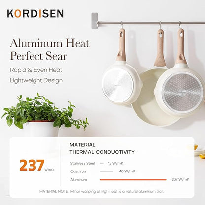Kordisen Ceramic Non Stick Frying Pans Skillet, 9.5 Inch Ceramic Frying Pan - Image 8