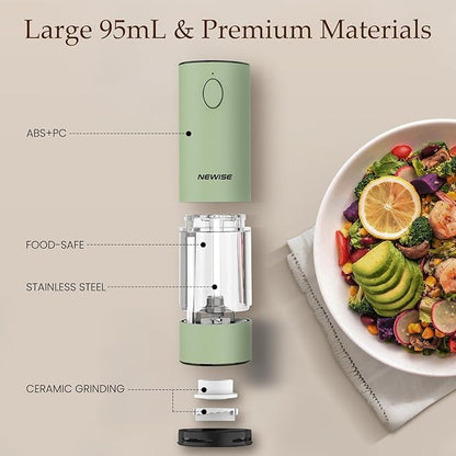 Newise Electric Salt and Pepper Grinder Set Rechargeable - Image 5