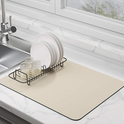 Dish Drying Mat for Kitchen Counter Super Absorbent Drainer Mats by EDC-BFYOU