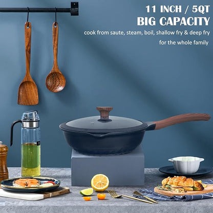 Vinchef Nonstick Deep Frying Pan Skillet - Image 5