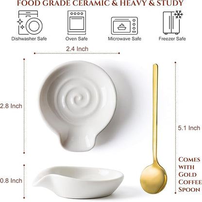 Coffee Spoon Rest for Coffe Bar Accessories, Ceramic Spoon Holder for Coffee - Image 2