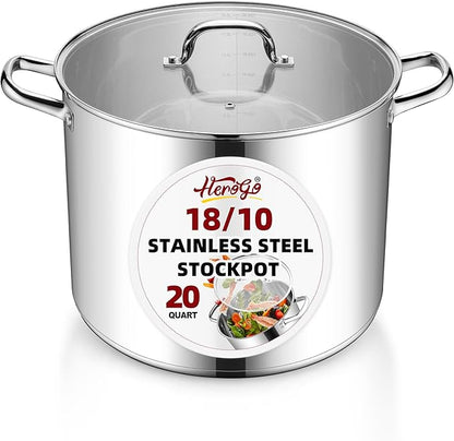 Herogo 20-Quart 18/10 Stainless Steel Stock Pot by Herogo