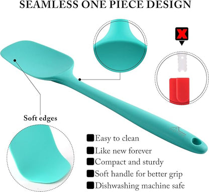 HOTEC 600℉ Heat Resistant BPA-Free Silicone Rubber Spatula Set, Kitchen Cooking - Image 6