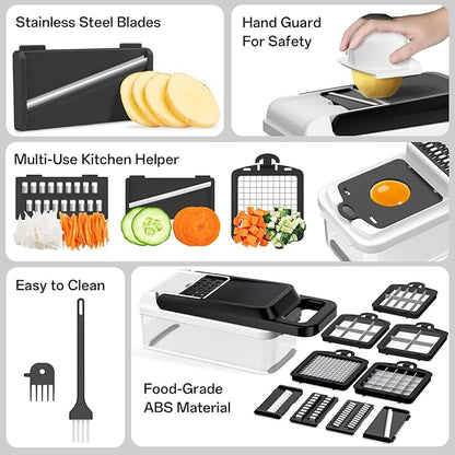 HomeHacks Vegetable Chopper Vegetable Cutter, 15 in 1 Kitchen Gadget, Onion - Image 5