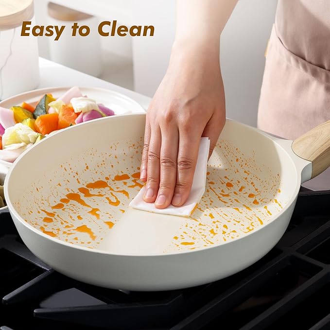 SENSARTE Ceramic Nonstick Frying Pan Small Skillet 8/9.5/11/12.5Inch Non Stick - Image 6