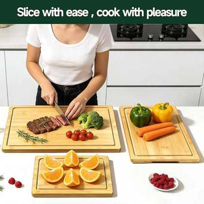 3-Piece Set Bamboo Cutting Board - Image 7
