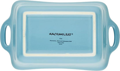 Rachael Ray Ceramics Au Gratin Set, Rectangular, Two 12-ounce, Agave Blue - Image 4