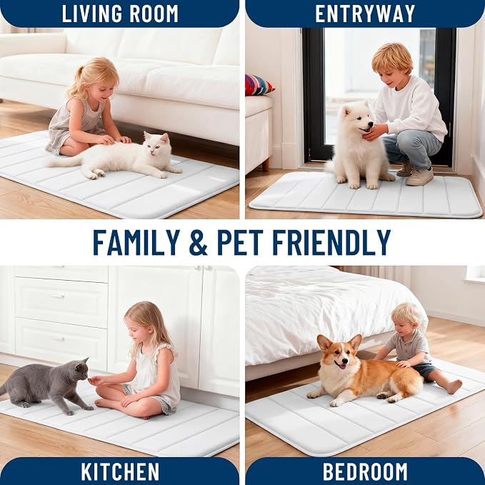 OLANLY Memory Foam Bath Mat 70x46, Super Soft Absorbent Bathroom Rugs, Quick Dry - Image 9