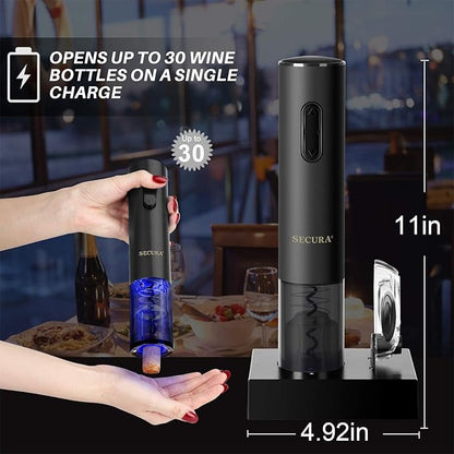 Secura Electric Wine Opener, Automatic Electric Wine Bottle Corkscrew Opener - Image 4
