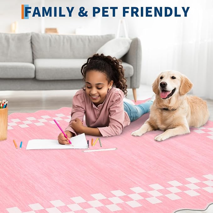 GarveeHome Area Rug 6x9 Large Living Room Modern Border Throw Rug - Image 3