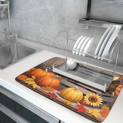 Fall Thanksgiving Dish Drying Mat - Image 5