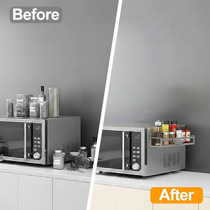 Magnetic Spice Rack for Refrigerator, 4 Pack Metal Magnetic Shelf Organizer for - Image 6