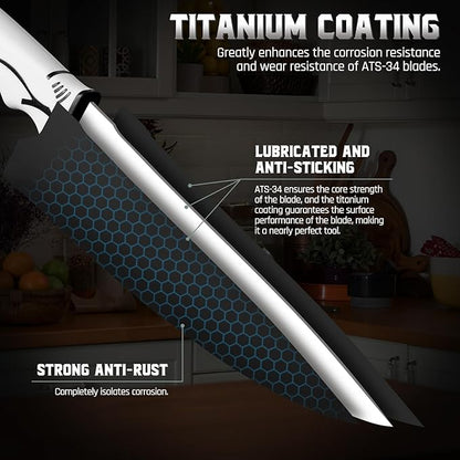 Huusk Knife Block Set with Sharpener - Image 4