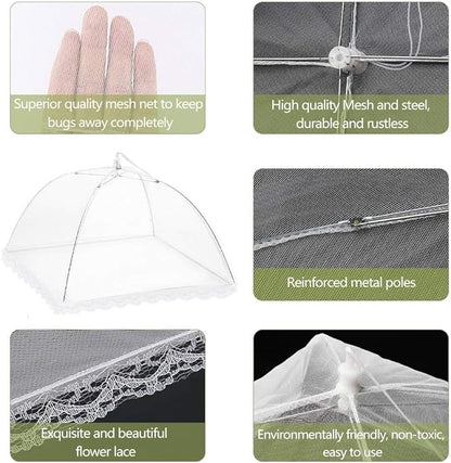 Onarway Food Covers for Outside Mesh: 3 Pack 14 Inch Pop Up Fine Fly Net for - Image 4