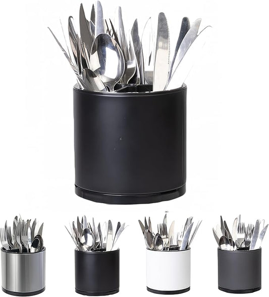LIBODOUR Silverware Organizer Kitchen Utensil Holder 360°Rotating by ModernandFarmhouseUtensilHolder