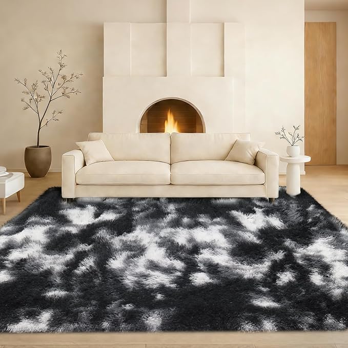 5x7 Plush Fluffy Area Rugs, Large Soft Carpet, Upgraded Non-Slip Rectangular Rug by Mtandyx