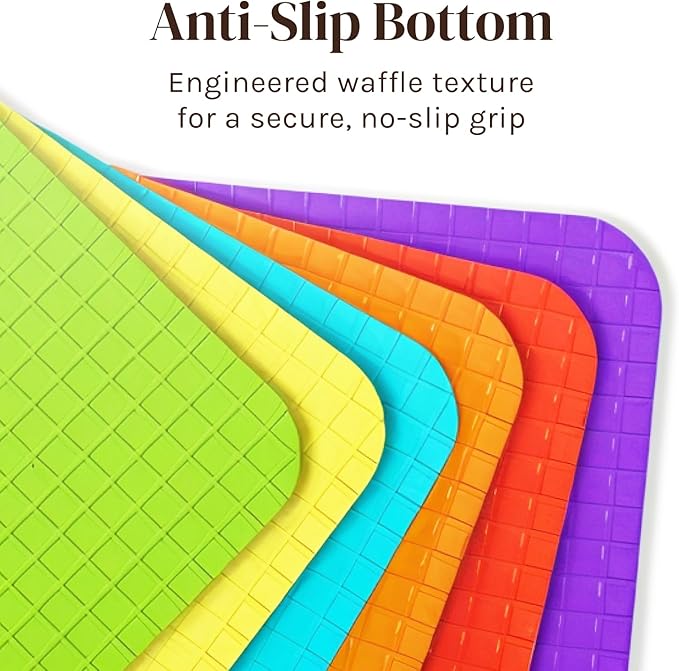 Extra Thick Flexible Cutting Board Mats Set of 6 - Image 3