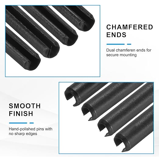 MECCANIXITY 120Pcs Slotted Split Roll Pins 3/50 Inch Dia. 1/2 Inch Length Steel - Image 3
